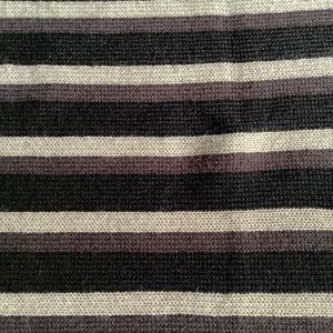 Black & Grey Striped Winter Scarf